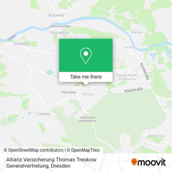 Карта Allianz Versicherung Thomas Treskow Generalvertretung