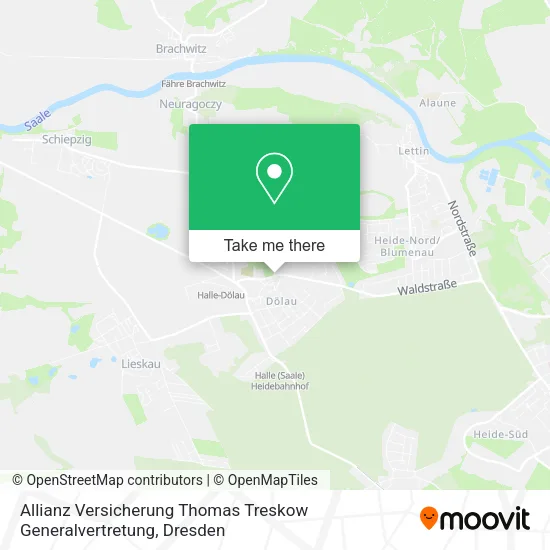 Карта Allianz Versicherung Thomas Treskow Generalvertretung