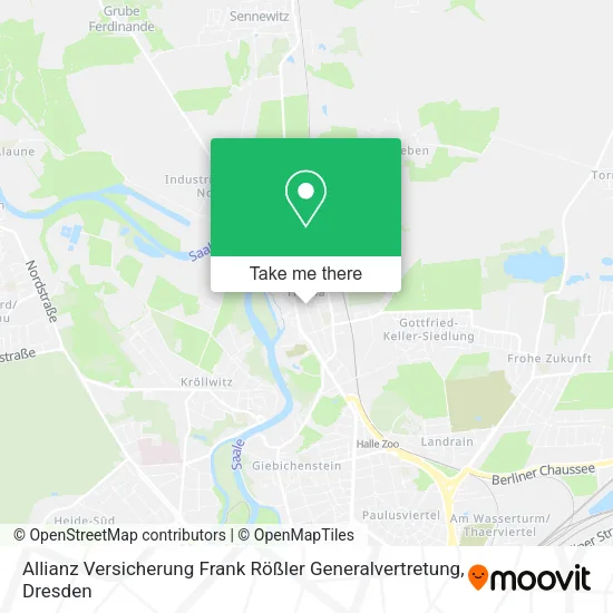 Карта Allianz Versicherung Frank Rößler Generalvertretung