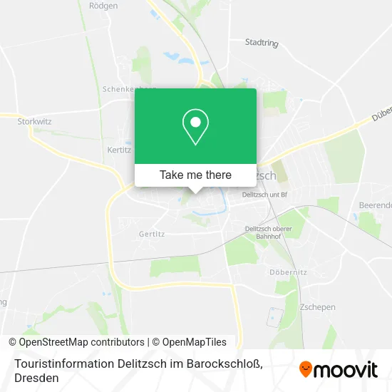 Карта Touristinformation Delitzsch im Barockschloß