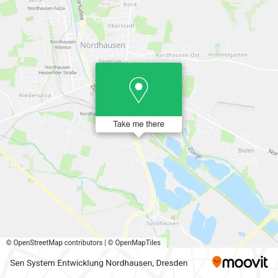 Карта Sen System Entwicklung Nordhausen