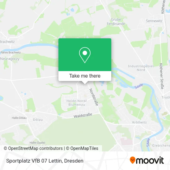 Карта Sportplatz VfB 07 Lettin