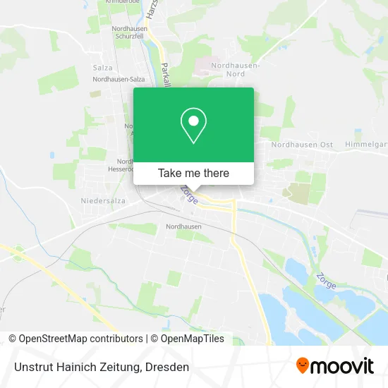 Карта Unstrut Hainich Zeitung