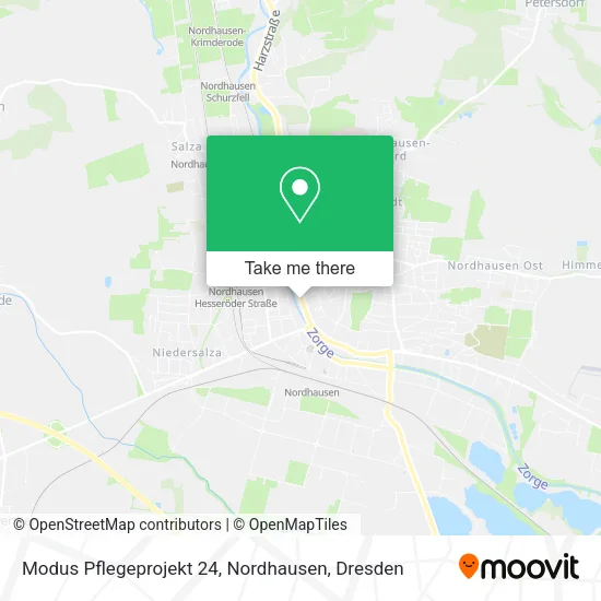 Карта Modus Pflegeprojekt 24, Nordhausen