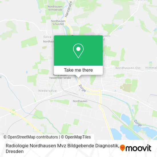 Карта Radiologie Nordhausen Mvz Bildgebende Diagnostik