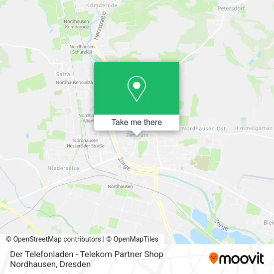 Карта Der Telefonladen - Telekom Partner Shop Nordhausen