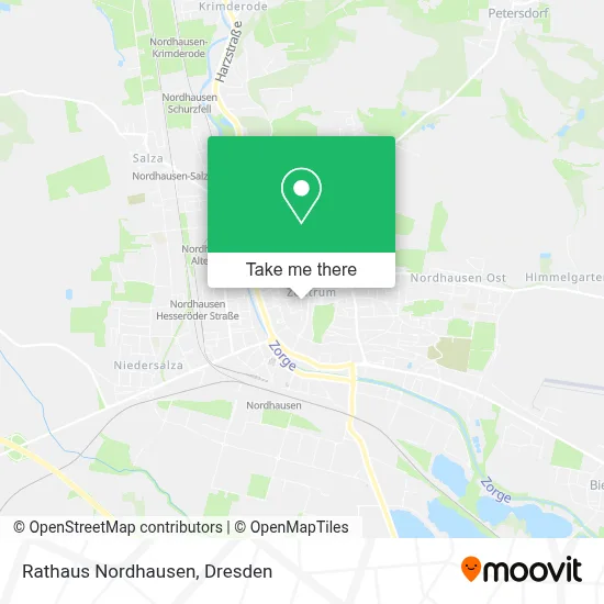 Rathaus Nordhausen map