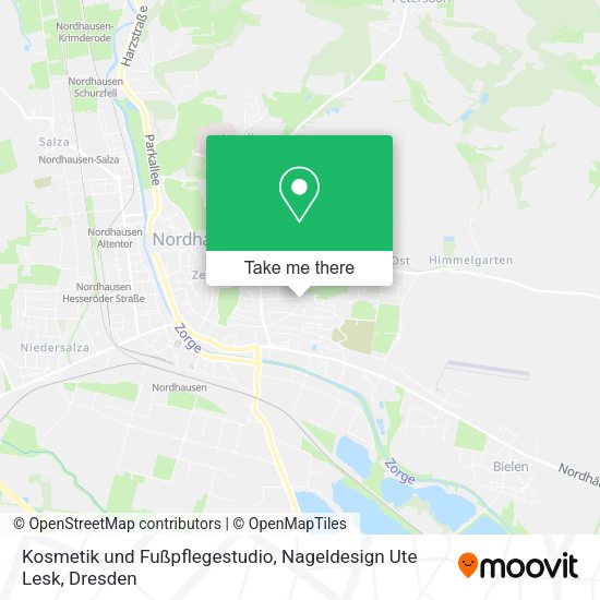 Карта Kosmetik und Fußpflegestudio, Nageldesign Ute Lesk