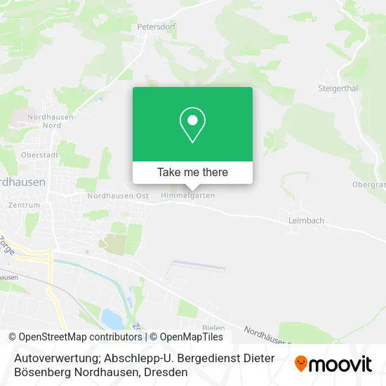 Карта Autoverwertung; Abschlepp-U. Bergedienst Dieter Bösenberg Nordhausen
