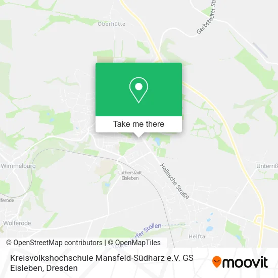Карта Kreisvolkshochschule Mansfeld-Südharz e.V. GS Eisleben