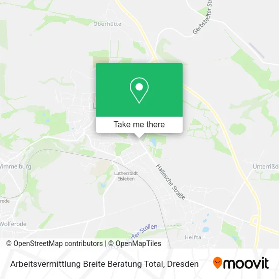 Карта Arbeitsvermittlung Breite Beratung Total