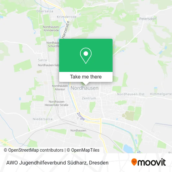 Карта AWO Jugendhilfeverbund Südharz