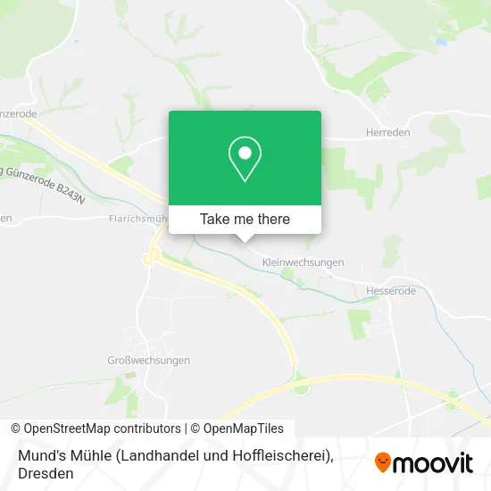 Карта Mund's Mühle (Landhandel und Hoffleischerei)
