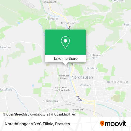 Карта Nordthüringer VB eG Filiale
