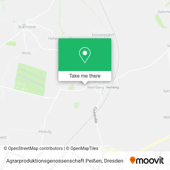 Agrarproduktionsgenossenschaft Peißen map