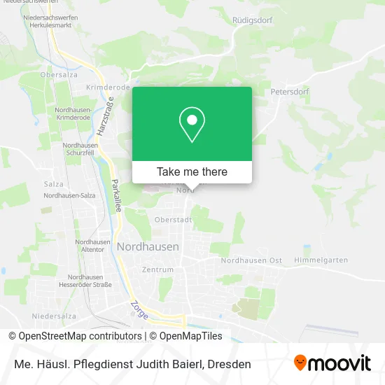 Карта Me. Häusl. Pflegdienst Judith Baierl