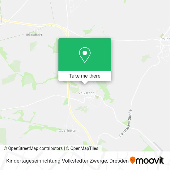Карта Kindertageseinrichtung Volkstedter Zwerge