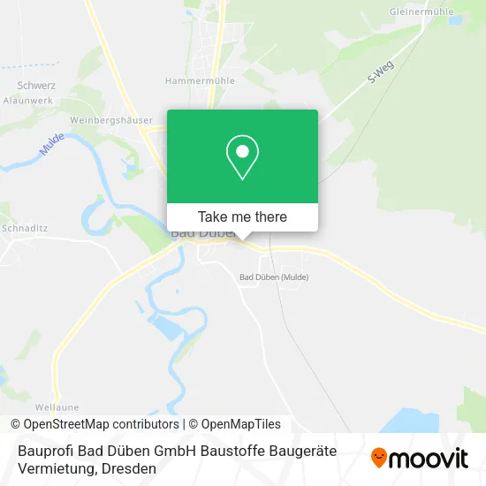 Карта Bauprofi Bad Düben GmbH Baustoffe Baugeräte Vermietung