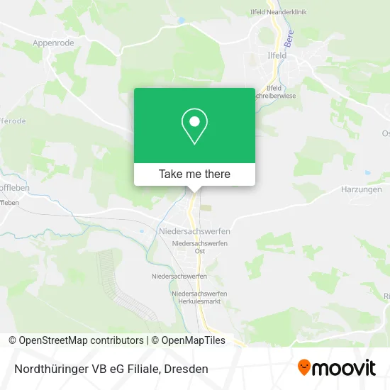 Карта Nordthüringer VB eG Filiale