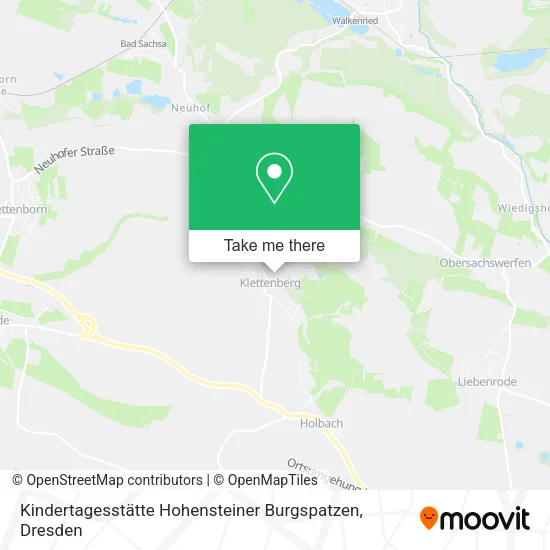 Карта Kindertagesstätte Hohensteiner Burgspatzen