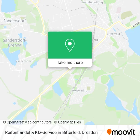 Карта Reifenhandel & Kfz-Service in Bitterfeld