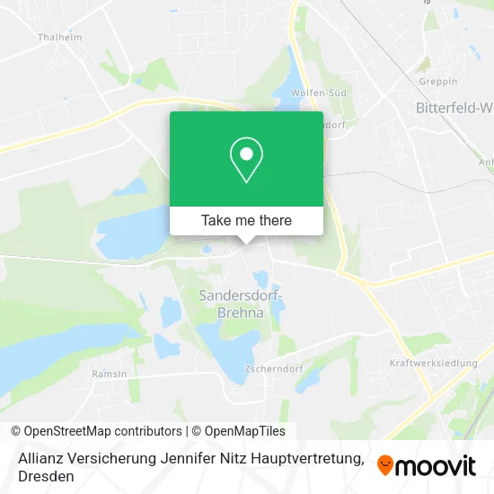 Карта Allianz Versicherung Jennifer Nitz Hauptvertretung