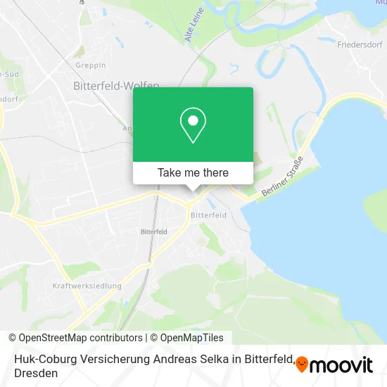 Карта Huk-Coburg Versicherung Andreas Selka in Bitterfeld