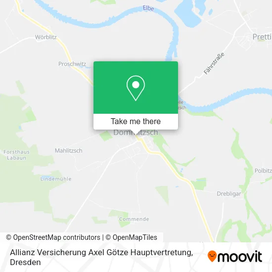 Карта Allianz Versicherung Axel Götze Hauptvertretung