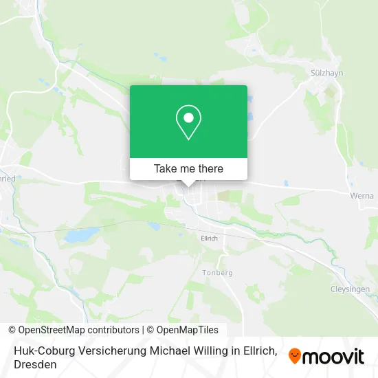 Карта Huk-Coburg Versicherung Michael Willing in Ellrich