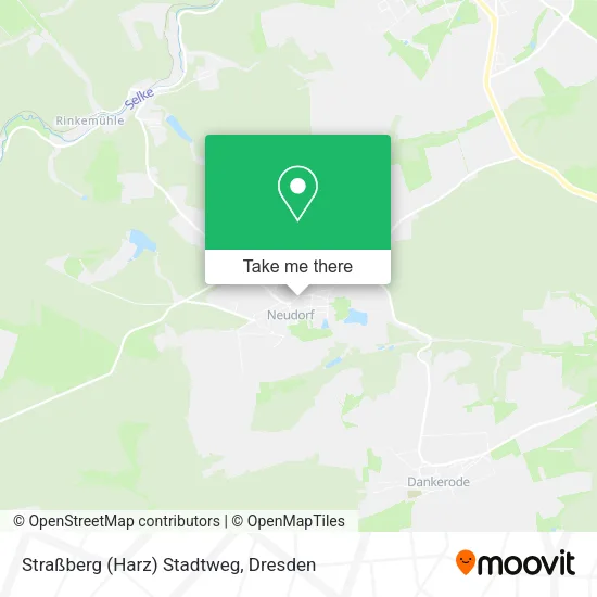 Карта Straßberg (Harz) Stadtweg