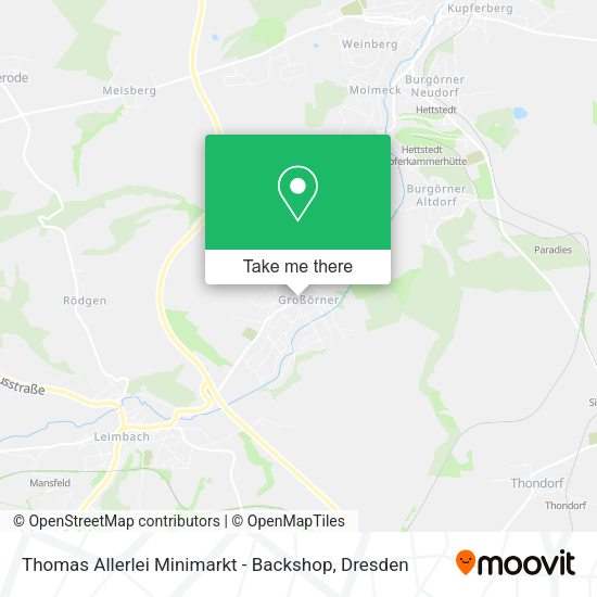Карта Thomas Allerlei Minimarkt - Backshop