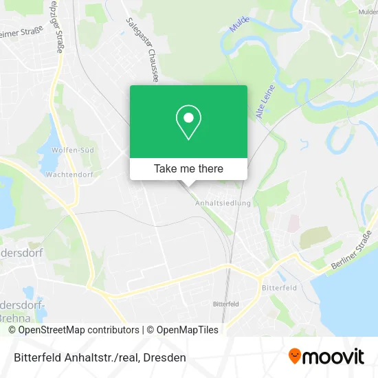 Карта Bitterfeld Anhaltstr./real