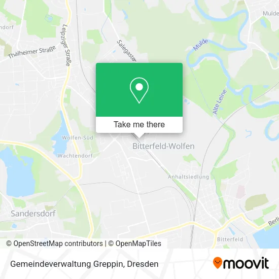 Карта Gemeindeverwaltung Greppin