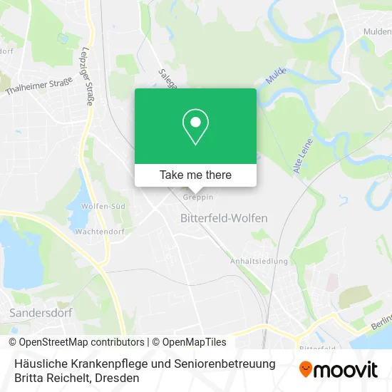 Карта Häusliche Krankenpflege und Seniorenbetreuung Britta Reichelt