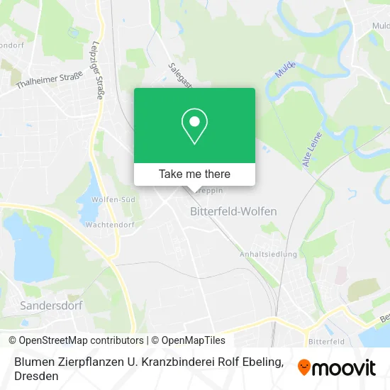 Карта Blumen Zierpflanzen U. Kranzbinderei Rolf Ebeling