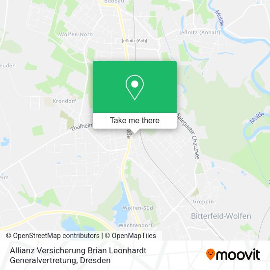 Карта Allianz Versicherung Brian Leonhardt Generalvertretung