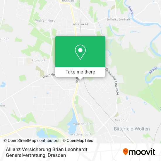 Карта Allianz Versicherung Brian Leonhardt Generalvertretung