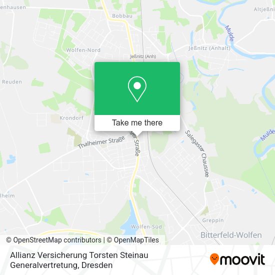 Карта Allianz Versicherung Torsten Steinau Generalvertretung