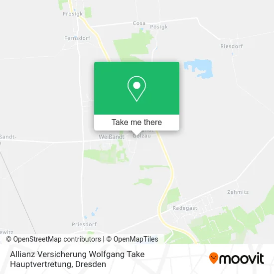 Карта Allianz Versicherung Wolfgang Take Hauptvertretung