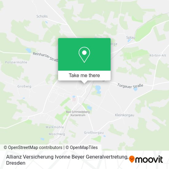 Карта Allianz Versicherung Ivonne Beyer Generalvertretung