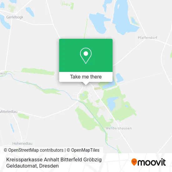 Карта Kreissparkasse Anhalt Bitterfeld Gröbzig Geldautomat