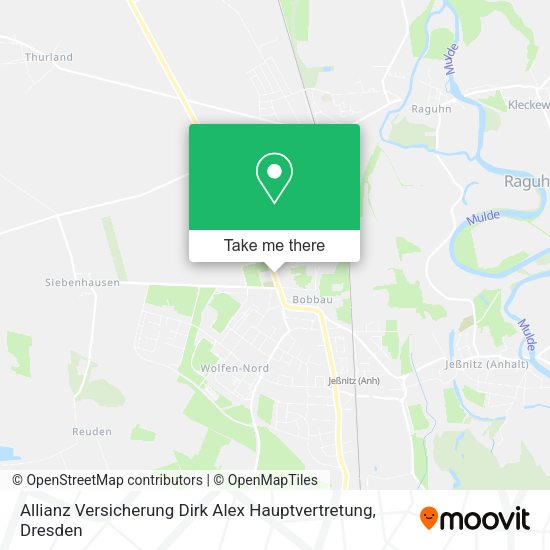 Карта Allianz Versicherung Dirk Alex Hauptvertretung