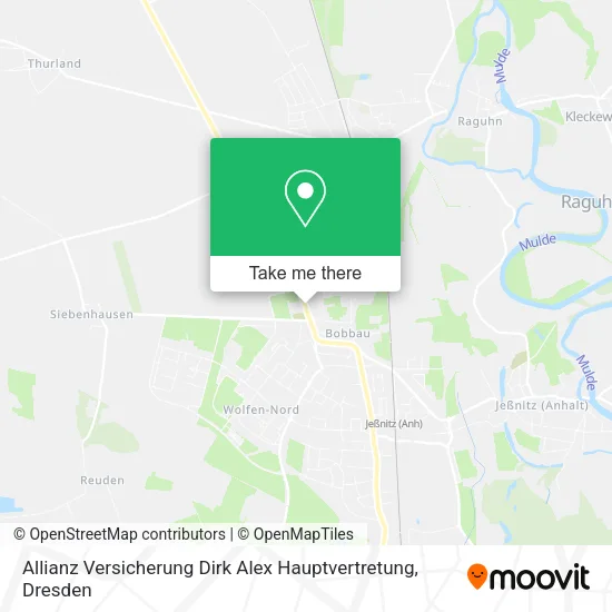 Карта Allianz Versicherung Dirk Alex Hauptvertretung