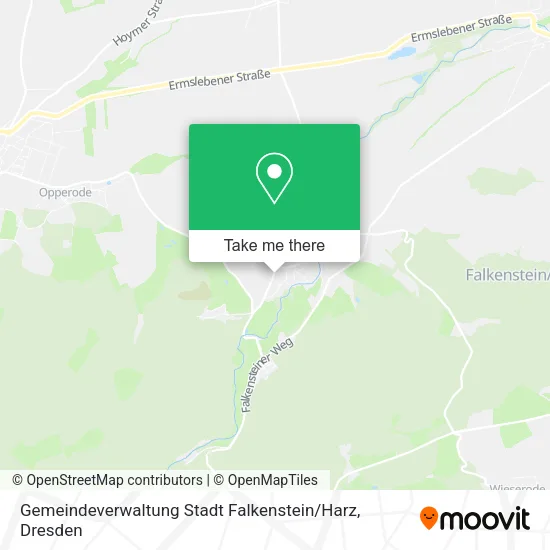 Карта Gemeindeverwaltung Stadt Falkenstein / Harz