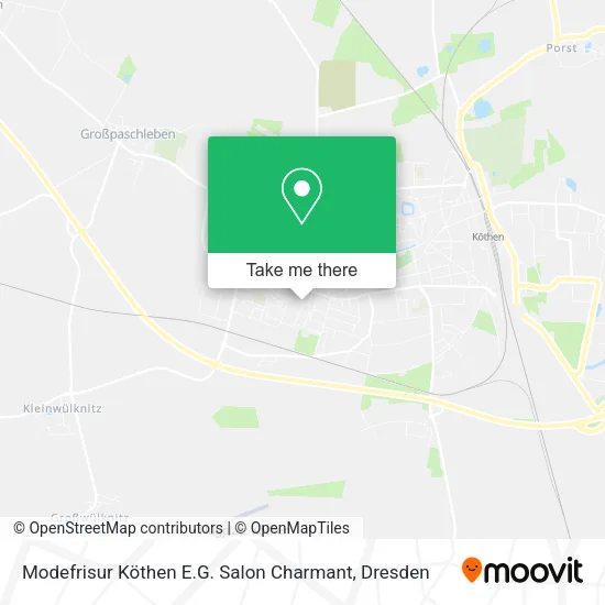 Карта Modefrisur Köthen E.G. Salon Charmant