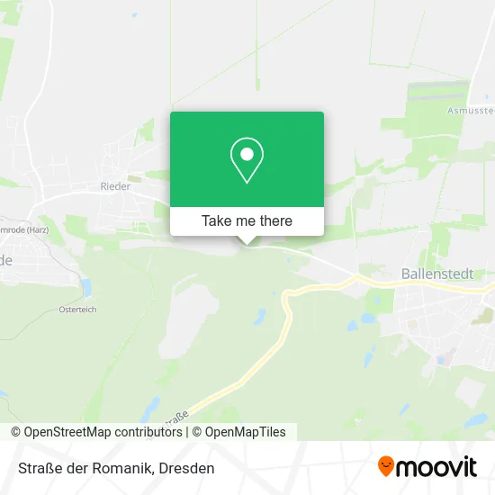 Карта Straße der Romanik