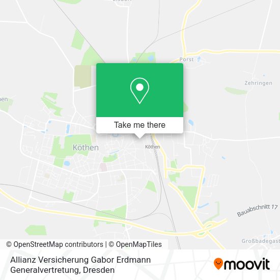 Карта Allianz Versicherung Gabor Erdmann Generalvertretung