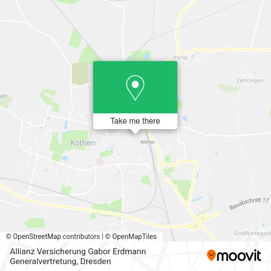 Карта Allianz Versicherung Gabor Erdmann Generalvertretung