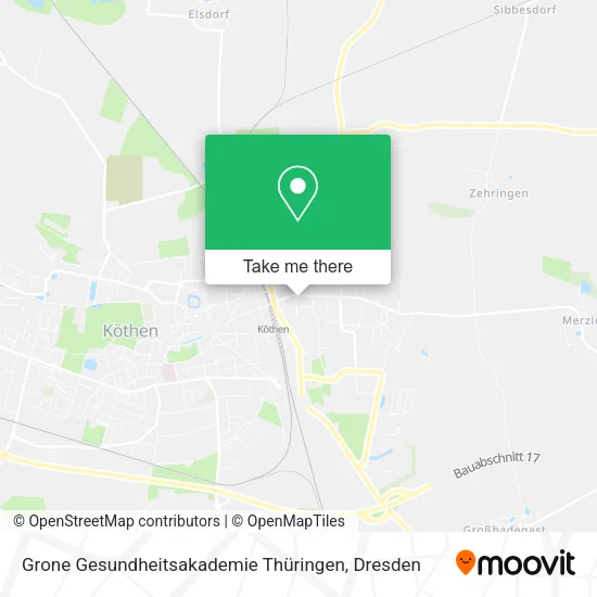 Карта Grone Gesundheitsakademie Thüringen