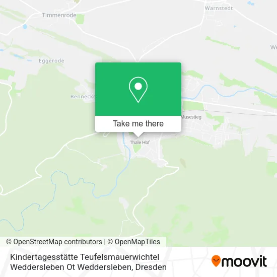 Kindertagesstätte Teufelsmauerwichtel Weddersleben Ot Weddersleben map